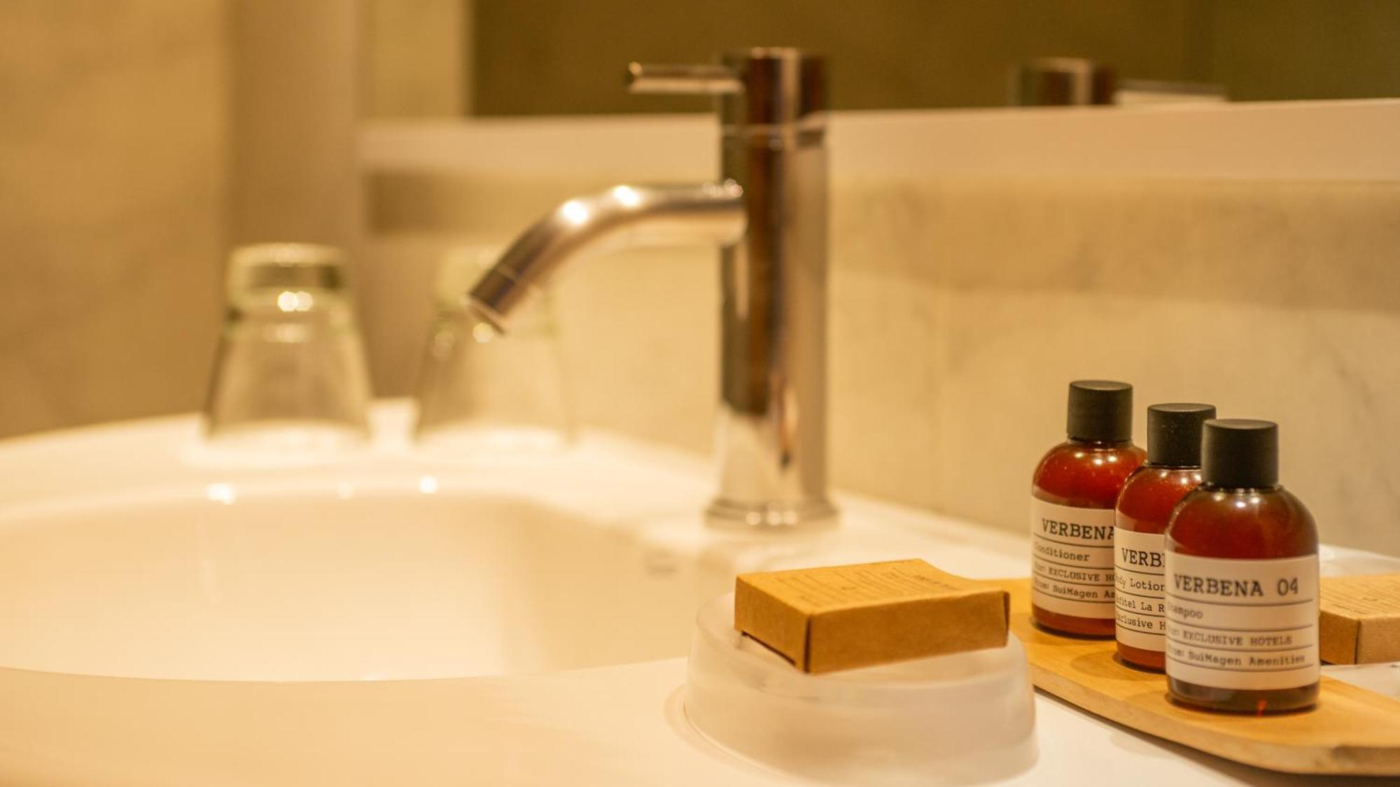 Alma Del Lago Suites & Spa Bariloche Buitenkant foto A bathroom in a hotel